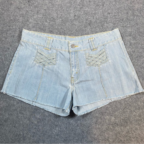 Levi's Pants - Vintage Levi’s Denim Shorts, Light Wash, Woven Pockets, Raw Hem Size 13